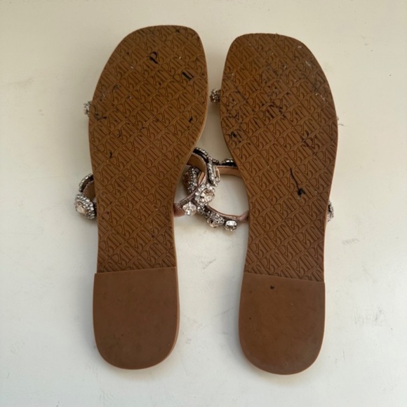 Badgley Mischka Jeweled Slide Sandals - 9 - EUC - Picture 5 of 6